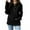 1Black372, variant on Women'S T Shirts Button Down Fall Winter Seasonal Fashion Basic Shirt Classic Crew Neck Collar Long Sleeve Solid Color Fashionable Cozy Outdoor Activities Tee
