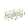 thumbnail image 3 of Clear Acrylic Divided Serving Tray - 2-Compartment Snack Platter for Parties, Fruit, Nuts & Appetizers with Iron Stand, 3 of 7