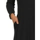 thumbnail image 5 of Vestido de suéter de punto para mujer INSPIRE CHIC con cuello cuadrado, decoración de botones, vestido midi acampanado con bolsillos en negro XL, 5 of 6