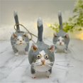 thumbnail image 4 of Dserhfy Decorative Cat Figurine Artistic Resin Surprised Expression Miniature Cat for Desktop, 4 of 6