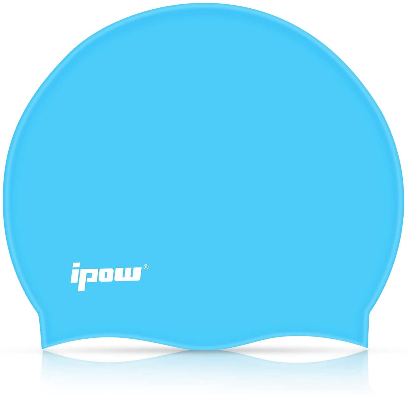 IPOW Waterproof Silicone Haircare Swimming Cap for Women Men Swim Hat