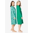thumbnail image 3 of Dreams & Co. Plus Size 2-Pack Long-Sleeve Sleepshirt, 3 of 6