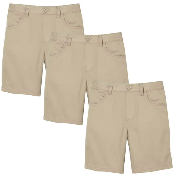 3-Pack Girls School Uniform Super Stretch Bermuda Shorts