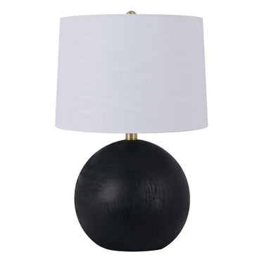 Mainstays 20 inch  Black Ball Table Lamp with White Shade