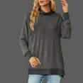 thumbnail image 2 of Erwazi Women's Tunic Tops Long Sleeve Shirts Turtleneck Trendy Lightweight Pullover Sweaters, 2 of 7