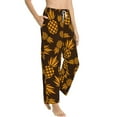 thumbnail image 2 of Xecao Colorful Pineapple Women's Straight Lounge Pajama Pants: The Epitome of Relaxed Sleepwear, 2 of 9