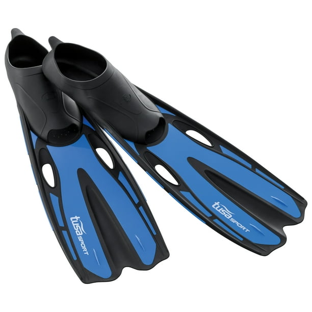 TUSA Sport Full Foot Snorkeling Fins in Blue and Black