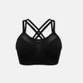 thumbnail image 6 of Hontri Women's Solid Color Underwire Bra - Large Size Hollow Sports Black L, 6 of 8