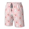 thumbnail image 5 of Kdxio Rabbit And Cherry Pattern Mens Casual Shorts - Drawstring Summer Beach Sports Shorts for Men, 5 of 9