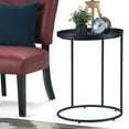 thumbnail image 2 of WyndenHall  Lipton Industrial 18 inch Wide Metal Accent Side Table in Black, Fully Assembled - 18" dia. x 23" h, 2 of 5