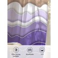 thumbnail image 6 of Sheer Curtains 54 Inch Length 2 Panels Set for Kitchen, Purple Ombre Stripe Semi Sheer Curtains for Windows, Abstract Summer Beach Coastal Voile Window Treatments Rod Pocket Curtain, 6 of 7