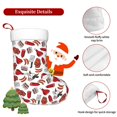 thumbnail image 5 of Yiaed Red Food Print Christmas Stockings, Christmas Stockings Hanging Ornaments, Christmas Stockings for Family Christmas Holiday Decorations, 5 of 7