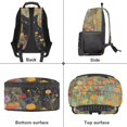 thumbnail image 5 of KUIFORTI Floral Black Cat Childrens Backpack 17 Inch Fashion Kids School Bookbag with Side Pockets Suitable for Elementary Primary Middle Back to School Gifts for Girls, 5 of 7