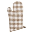 thumbnail image 2 of PowerSellerUSA Buffalo Kitchen Accessories, 2-Pack Oven-Mitt Plaid Set, Durable Heat Resistant Oven BBQ Gloves, Checked Classic Country Design, 7" x 13", Beige, 2 of 3