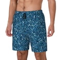 thumbnail image 2 of Uemuo Blue Glitter Pattern Mens Swim Trunks Quick Dry Board Shorts with Mesh Lining, Stretch Beach Shorts Quick Dry No-Chafing Board Shorts-X-Large, 2 of 9