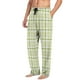 thumbnail image 2 of Pantalones de pijama largos para hombre, informales, con estampado a cuadros, holgados, deportivos, elásticos, rectos, vintage, con bolsillos, 2 of 6