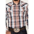 thumbnail image 3 of Cody James Men's Simple Life Plaid Print Long Sleeve Snap Western Shirt Light Blue Medium, 3 of 4