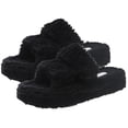 thumbnail image 3 of Zapatillas cómodas de felpa para mujer antideslizantes cálidas para interior casa dormitorio, 3 of 8