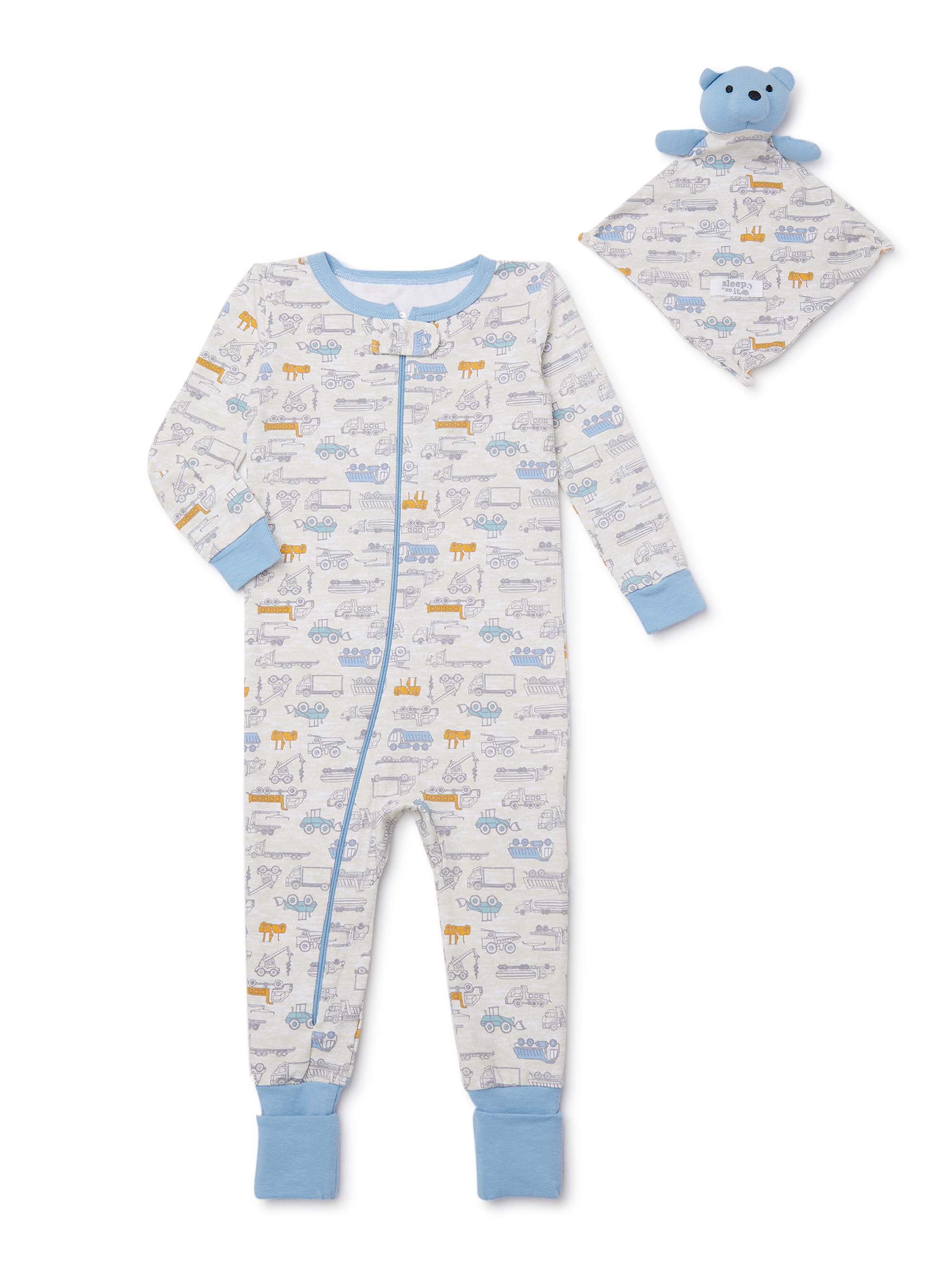 Baby Kids Sleep and Play Baby Cotton Sleeper Zip Front Footed Pajamas 0-12 Month