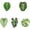 5pcs, variant on Slccxzc 5 Pack Acrylic Tropical Leaf Coasters, Monstera Shaped Drink Mats for Home Decor