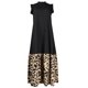 thumbnail image 3 of Gibobby Vestidos para Mujer Vestido largo con panel estampado sin mangas con cuello redondo para mujer(Negro,M), 3 of 5