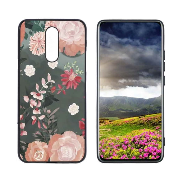 Compatible with Harmony 3 Phone Case, Floral-2 Case Men Women, Flexible Silicone Shockproof Case for Harmony 3