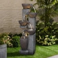 thumbnail image 3 of 5-Tier Outdoor Water Fountain w/LED Lights Garden Waterfall for Home, 3 of 5