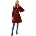 thumbnail image 3 of Women's Double-Breasted Pea Coat - Lapel Collar, A-Line Cut, with Pockets & Lining, 3 of 6