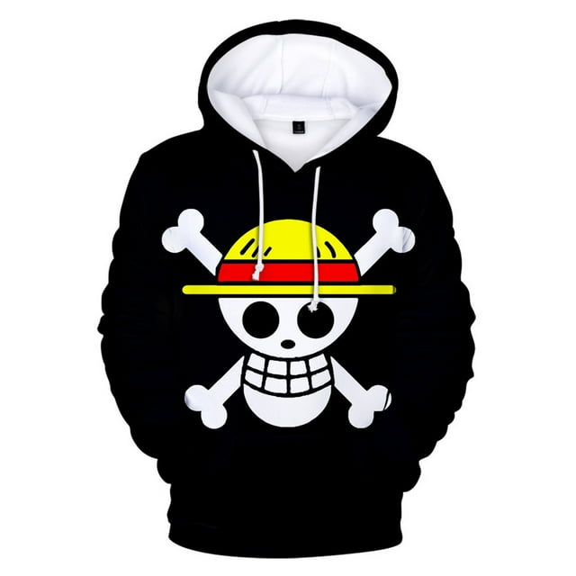 One Piece Cardigan à Capuche à Fermeture à Glissière Imprimé 3D Anime
