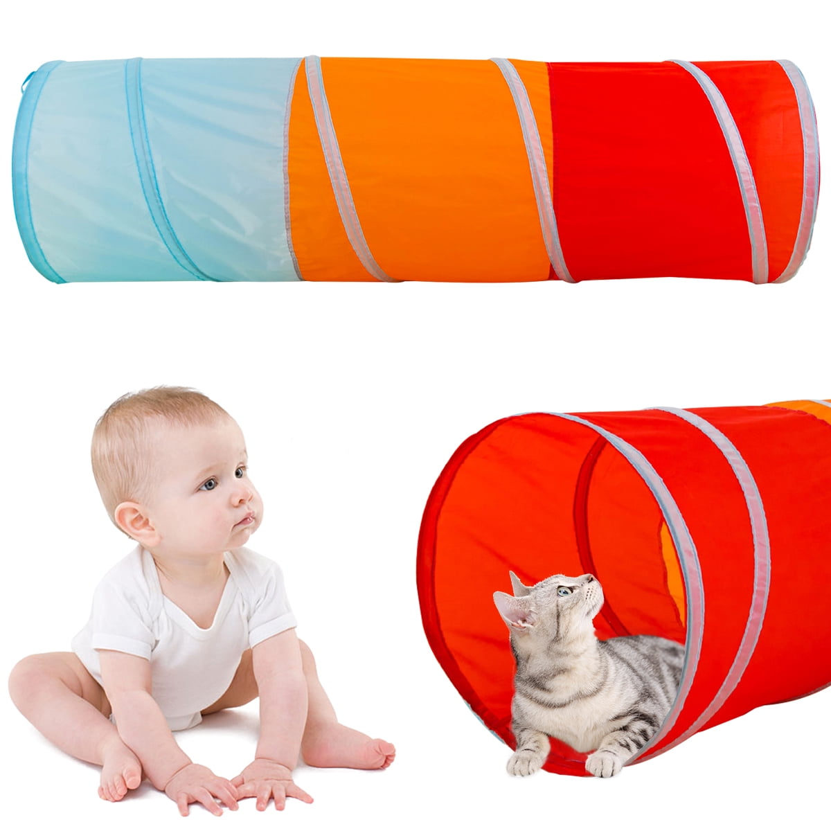 Austok Kids Play Tunnel,Pop Up Crawl Through Tunnel Play Tent for Baby