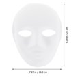 thumbnail image 5 of Masilla de máscaras en blanco de 6 piezas Diy Masca Pulp Mask en blanco máscaras de mascarada blanca Máscara de papel pintable, 5 of 5
