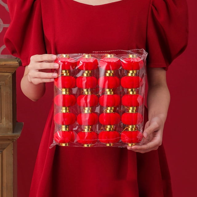 OULII 20 Pcs Lanternes Rouges Décorations pour Fête du Nouvel An Festival du Printemps Ornements Suspendus