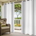 thumbnail image 3 of Grey Striped Outdoor Curtains for Patio Waterproof,Windproof Privacy Curtains with Weighted Bottom,Modern White Striped Abstract Art Aesthetics Outside Drapes for Picnic Garage Yard 54"x108" 2 Panel, 3 of 8