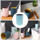 thumbnail image 5 of Vaso para cepillo de dientes de baño, soporte de plástico para cepillos de dientes, vaso reutilizable para beber, vaso multifuncional, 5 of 5