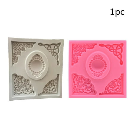 

HOMEIU DIY Sugarcraft Cake Border Decorating Photo Frame Silicone Mold Fondant Candy Clay Chocolate Decorating Tools Baking Molds