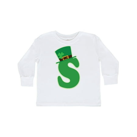 Monogrammed Items - Irish St Patricks Day Letter S Monogram Toddler Long Sleeve T-Shirt