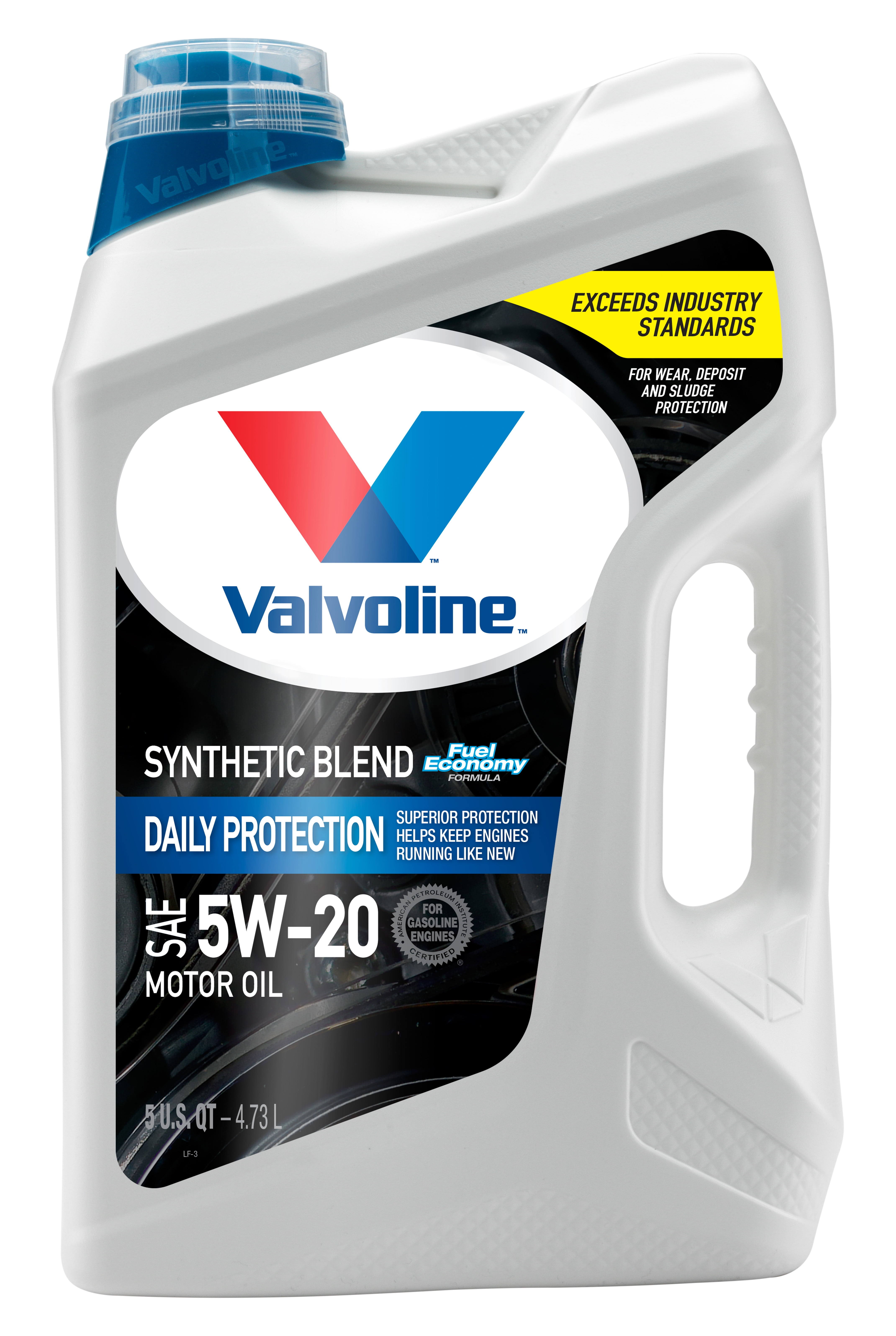 Valvoline Daily Protection SAE 5W20 Synthetic Blend Motor Oil, Easy