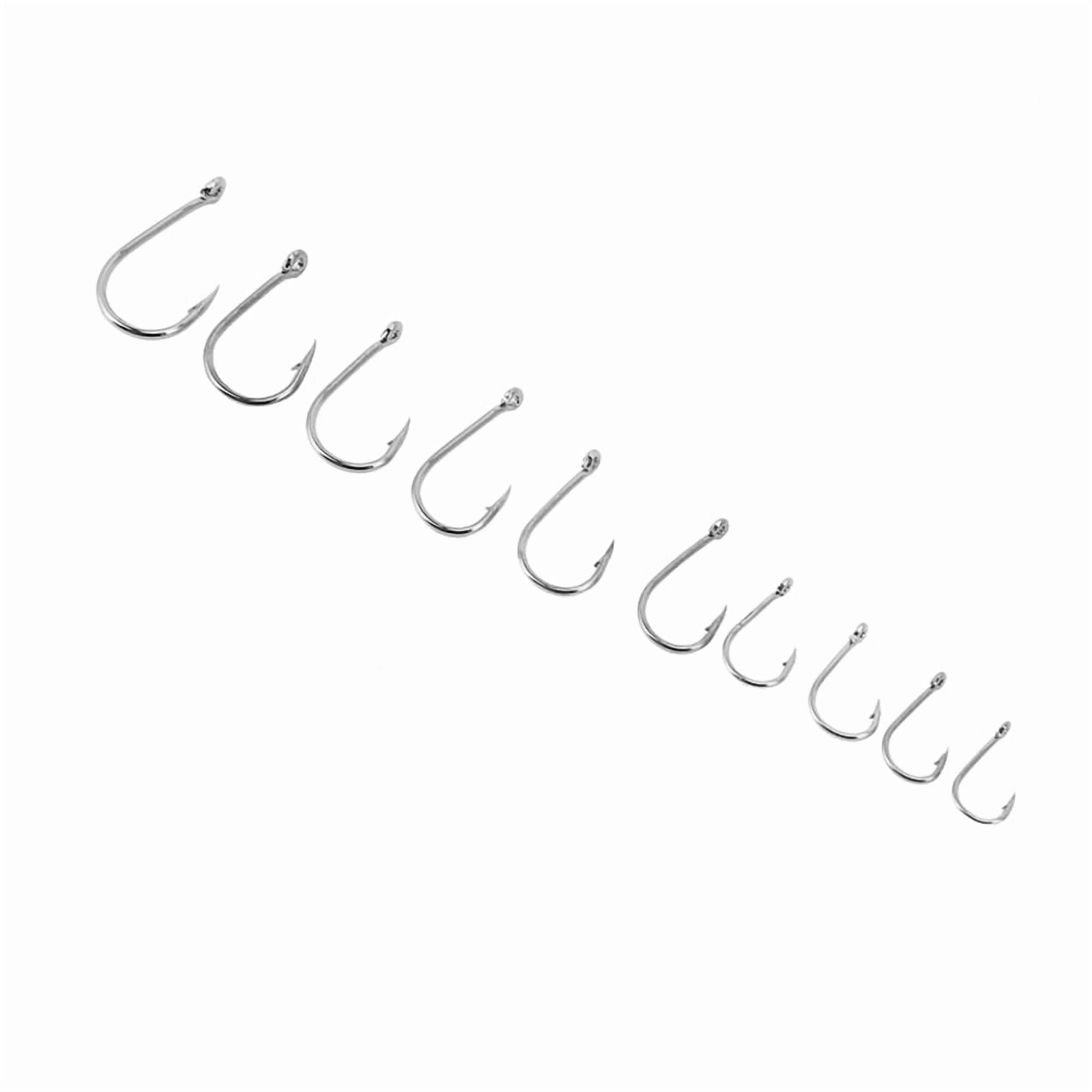 2500Pcs Mixed Size 3-12 High Carbon Steel Carp Fishing Hooks Pack with Hole with Retail Box Jigging Bait
