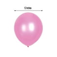 thumbnail image 3 of Efavormart 12" Metallic Latex Balloons Wedding Event Decorations Birthday Party Graduation New Year Eve Party Supplies- Pink-25/pk, 3 of 9