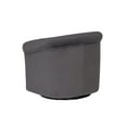 thumbnail image 6 of Powell Grandee Velvet Club Chair with Swivel, Gray, 6 of 10