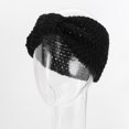 thumbnail image 4 of Unique Bargains 1 Pc Fashion Headband Popcorn Stitch Bow Pattern Black, 4 of 5