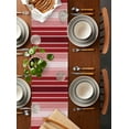 thumbnail image 2 of Red Vertical Striped Table Runner 90 Inches, Farmhouse Minimalist Abstract Lines Bed Runner Dresser Scarves Tabletop for Indoor Outdoor Parties/Ceremony/Banquet, 13" x 90", 2 of 8