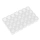 thumbnail image 4 of Paquete de 2 cajas de almacenamiento de joyas ajustables de 28 rejillas, herramientas de costura de plástico, organizador de pendientes, contenedor Methold ZHF0139, 4 of 5