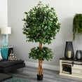 thumbnail image 6 of Nearly Natural 6 ft. Double Ball Ficus Silk Tree, 6 of 6