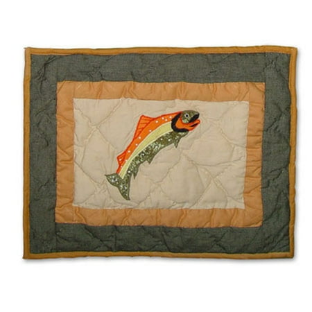 Patch Magic Fly Fishing Cotton Boudoir/Breakfast Pillow