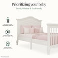 thumbnail image 5 of Evolur Aurora Full-Size Bed Conversion Wooden Rails, Ivory Lace, 5 of 7