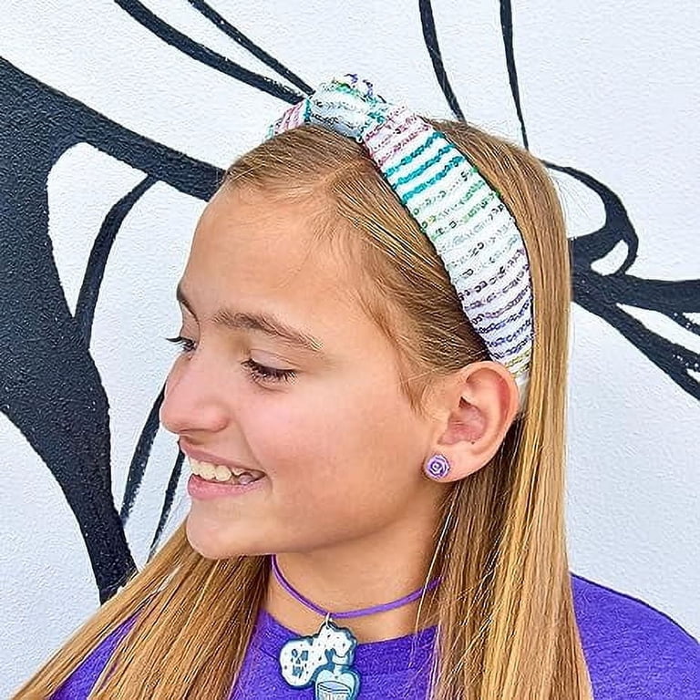 FROG SAC Knotted Headband for Girls, Sequin Top Knot Hair  display picture 3