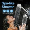 thumbnail image 3 of BLACK+DECKER Stainless Steel Dual Shower Heads with 5-Spray Setting Shower Head System, Chrome, 3 of 7