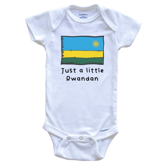 Just A Little Rwandan Funny Cute Rwanda Flag Baby Bodysuit