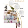thumbnail image 5 of Happy Easter Rectangle Tablecloth, Cute Rabbits Daisy Flowers Leaves Eggs Pink Plaid Waterproof & StainResistant Tablecloth, Washable Oil-proof Table Cover for Dining/Party/Wedding/Buffet 54x108 In, 5 of 9